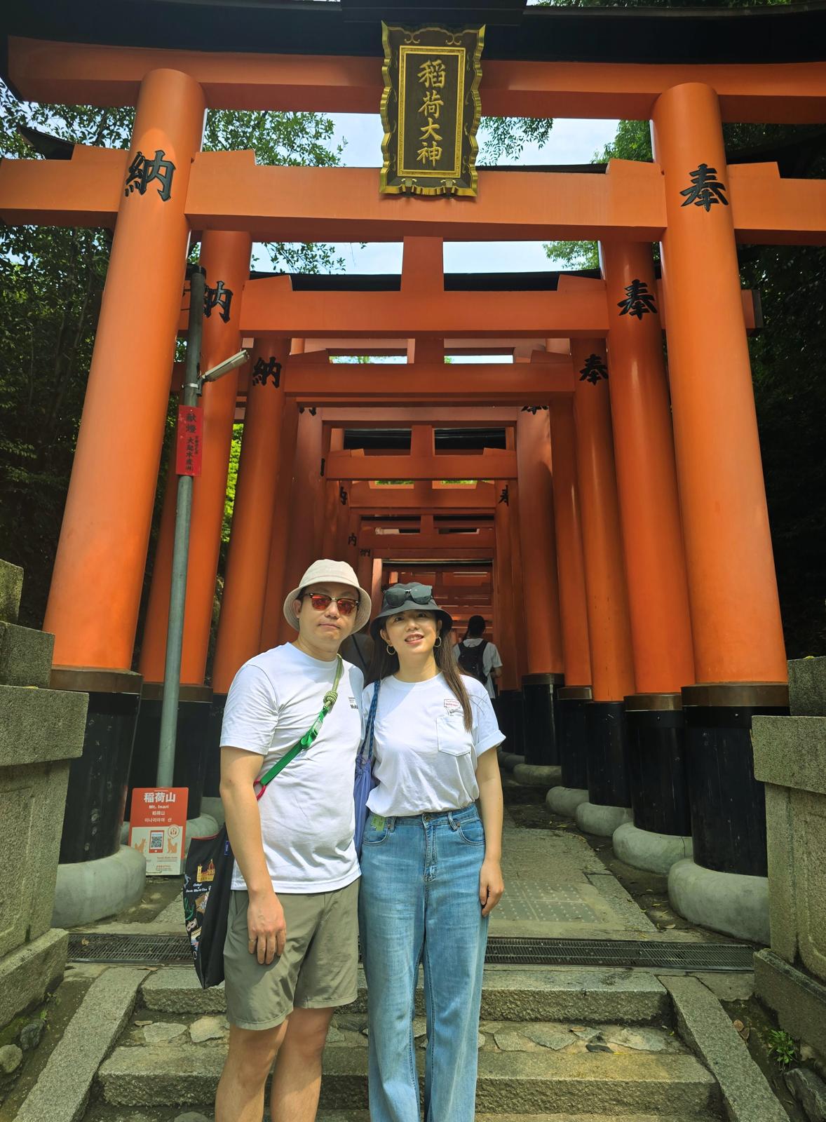 John and Andrea at Fushimi Inari, Kyoto